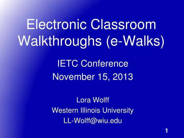 electronic classroom walkthroughs e walks