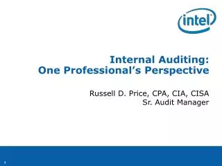 Internal Auditing: One Professional’s Perspective