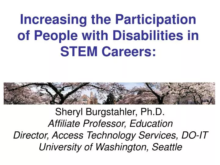 increasing the participation of people with disabilities in stem careers