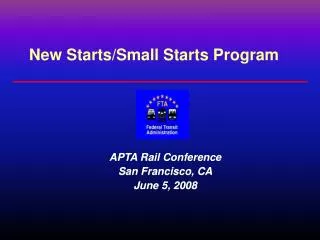 New Starts/Small Starts Program