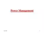 Power Management - slide 1