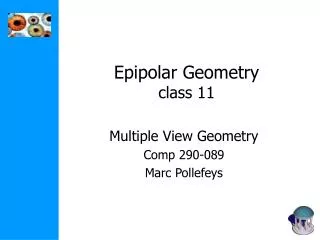 Epipolar Geometry class 11