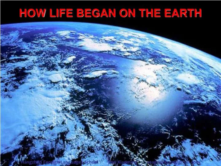 how life began on the earth