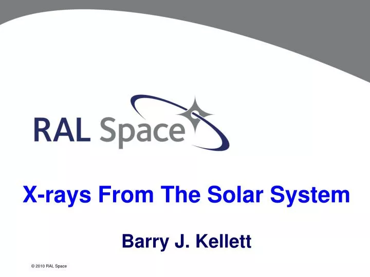 x rays from the solar system barry j kellett