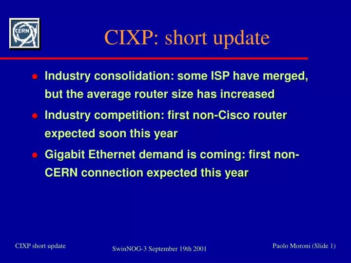 cixp short update