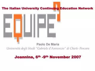 The Italian University Continuing Education Network