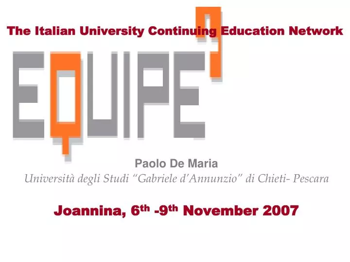 the italian university continuing education network