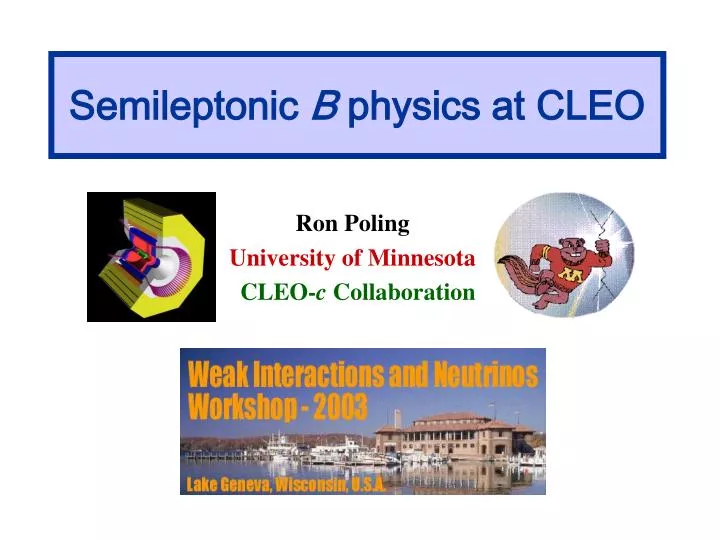 semileptonic b physics at cleo