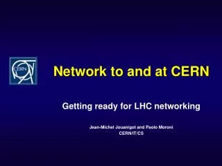 Network to and at CERN