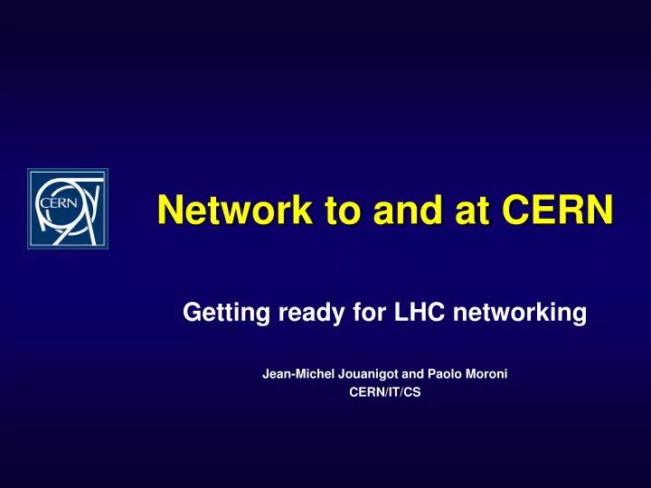 network to and at cern