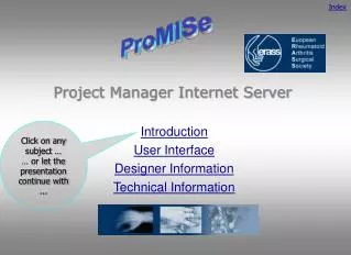 Project Manager Internet Server