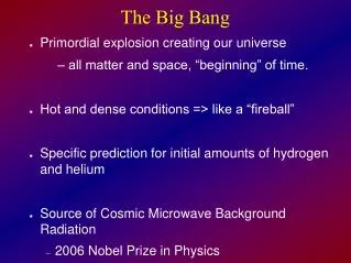 the big bang