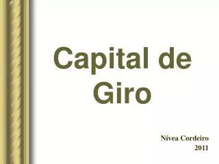 capital de giro
