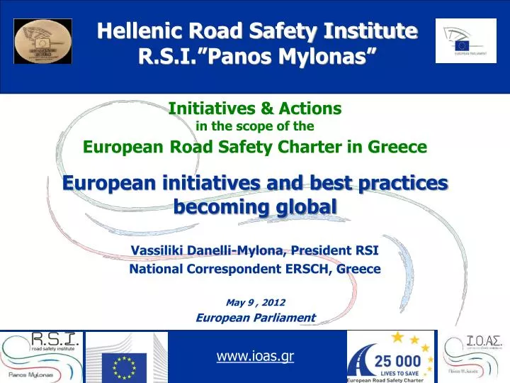 initiatives actions in the scope of the european road safety charter in greece
