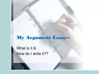 My Argument Essay--