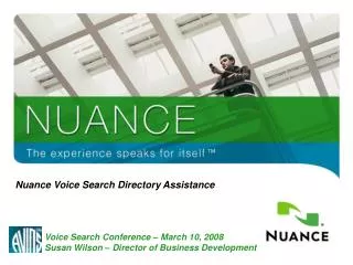 Nuance Voice Search Directory Assistance