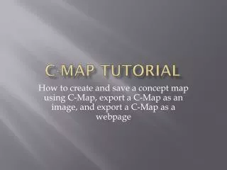 C-Map Tutorial