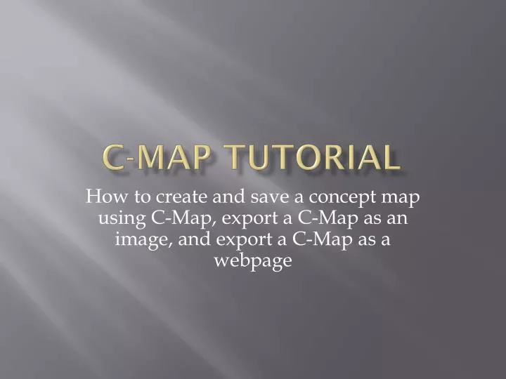 c map tutorial