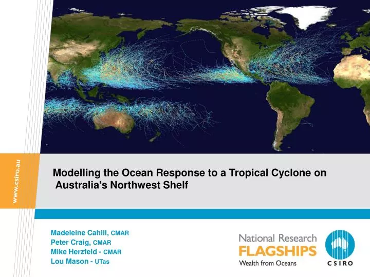 modelling the ocean response to a tropical cyclone on australia s northwest shelf