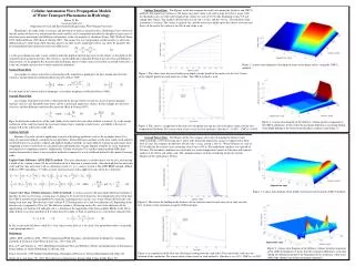 Cellular Automaton Wave Propagation Models of Water Transport Phenomena in Hydrology Robert N. Eli