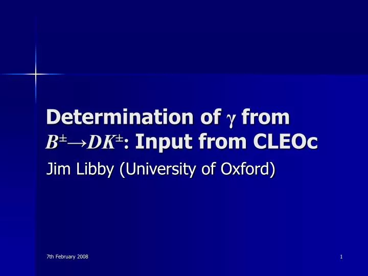 determination of from b dk input from cleoc