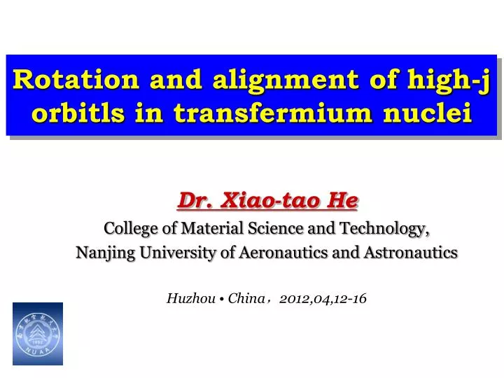 rotation and alignment of high j orbitls in transfermium nuclei