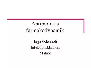 Antibiotikas farmakodynamik