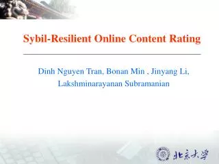 Sybil-Resilient Online Content Rating