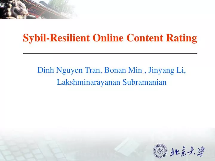 sybil resilient online content rating
