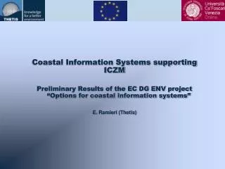 Coastal Information Systems supporting ICZM