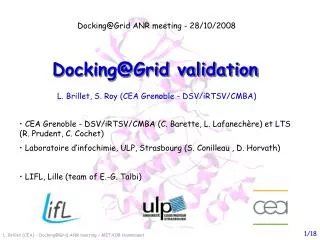 Docking@Grid validation