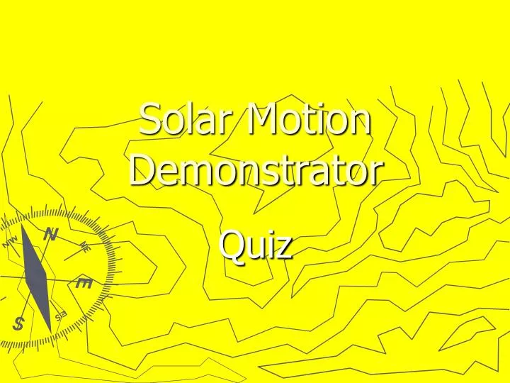 solar motion demonstrator