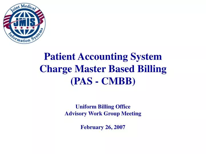 patient accounting system charge master based billing pas cmbb