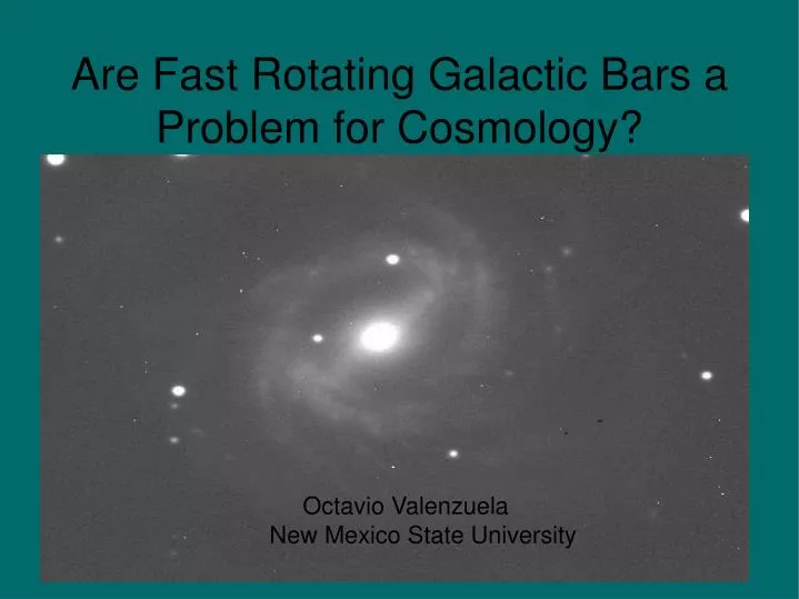 are fast rotating galactic bars a problem for cosmology