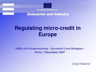 Regulating micro-credit in Europe