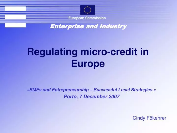 regulating micro credit in europe