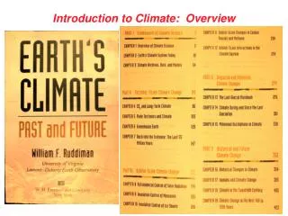 Introduction to Climate: Overview