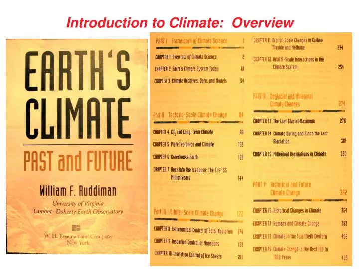 introduction to climate overview