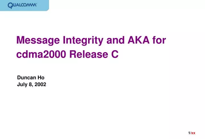 message integrity and aka for cdma2000 release c