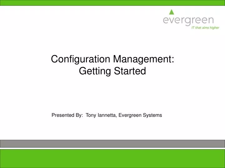 configuration management getting started
