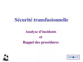 s curit transfusionnelle