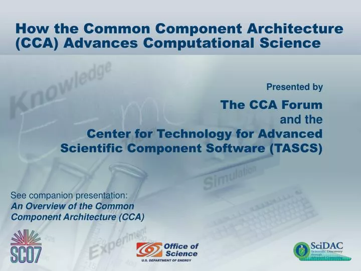 how the common component architecture cca advances computational science