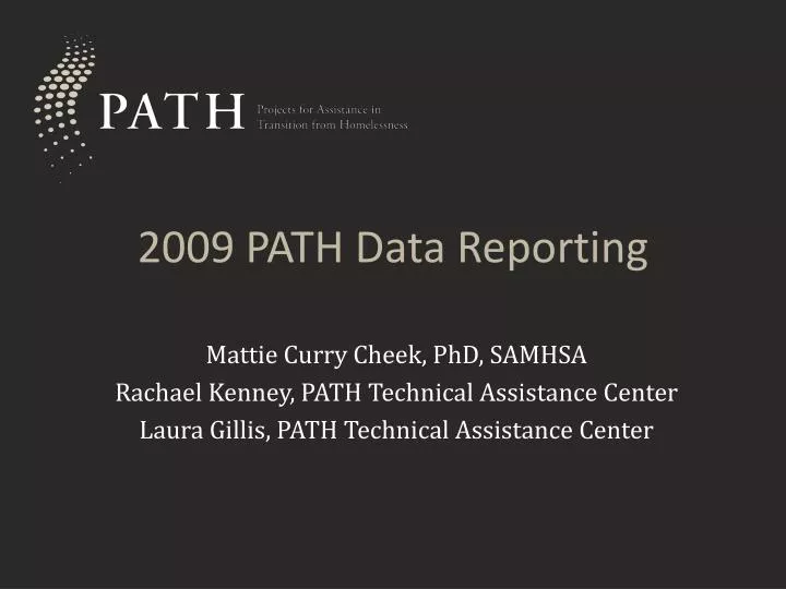 2009 path data reporting