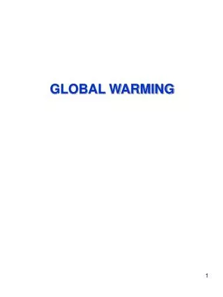 GLOBAL WARMING