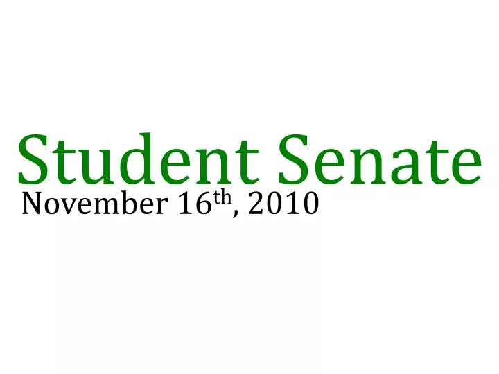 student senate