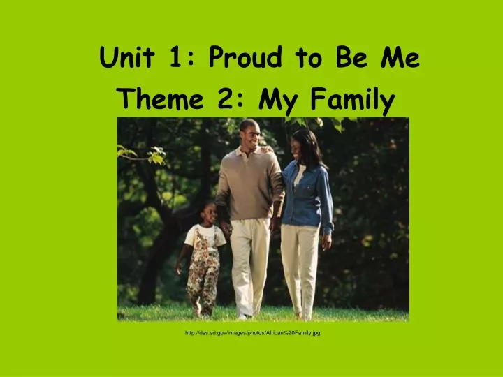 unit 1 proud to be me