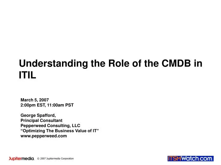 understanding the role of the cmdb in itil