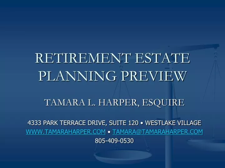 retirement estate planning preview