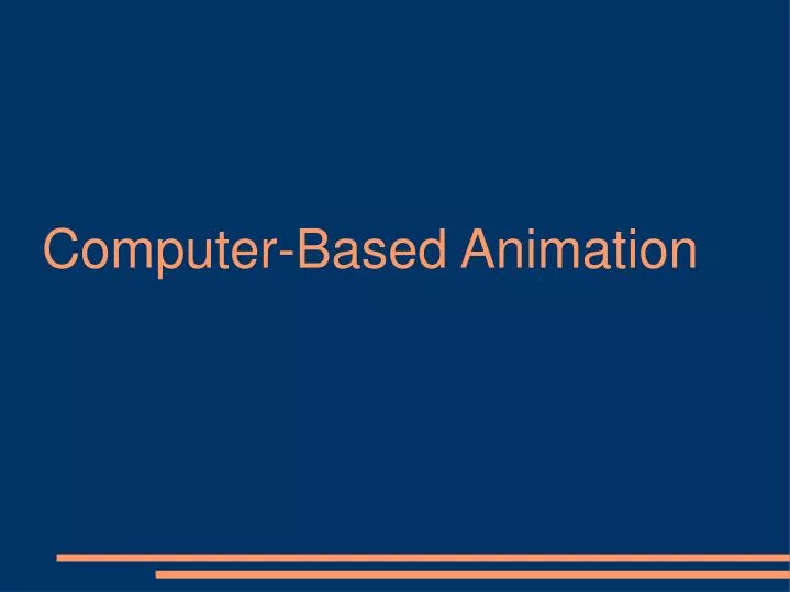 computer based animation