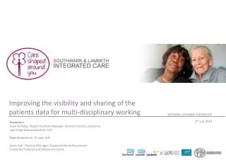 Improving the visibility and sharing of the patients data for multi-disciplinary working